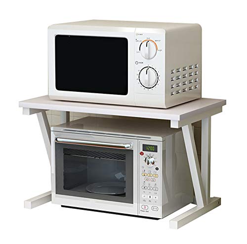 Yingpai-Microwave oven rack Soporte para Horno De Microondas De Pie, Estante De Cocina De 2 Capas, Encimera De Tablero De PartíCulas, Marco De Acero Pintado, Carga Fuerte, InstalacióN Gratuita