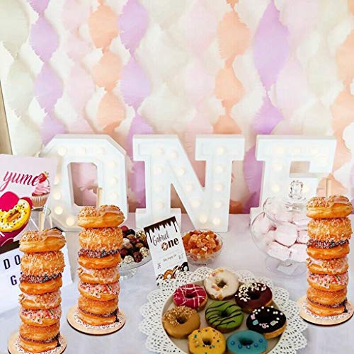 Yintiod - Soporte de pared de madera para postres o fiestas de cumpleaños infantiles, decoración de boda