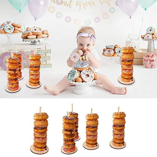 Yintiod - Soporte de pared de madera para postres o fiestas de cumpleaños infantiles, decoración de boda