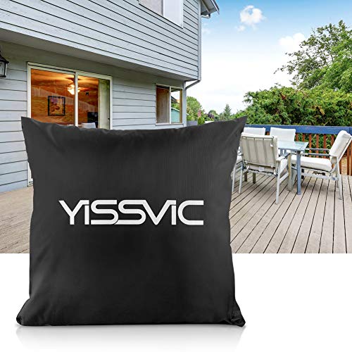 YISSVIC Cubierta de Muebles de Jardín Fundas de Muebles Impermeable Resistente al Polvo Anti-UV Protección Exterior Muebles de Jardín Cubiertas de Mesa y Silla Negro 242x162x100cm