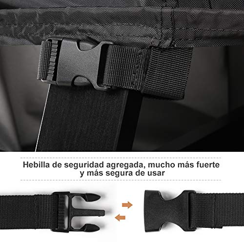 YISSVIC Cubierta de Muebles de Jardín Fundas de Muebles Impermeable Resistente al Polvo Anti-UV Protección Exterior Muebles de Jardín Cubiertas de Mesa y Silla Negro 242x162x100cm