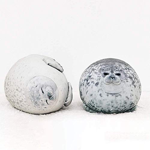 Yiyu 60cm cojín Animal de Sello, mollig Blob cojín Sello sellador algodón Lindo del Animal de la Almohadilla de Felpa cojín Amortiguador Trasero Junta Abrazado Soft cómodo x (Color : Gray)