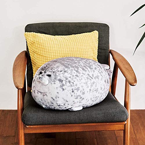 Yiyu 60cm cojín Animal de Sello, mollig Blob cojín Sello sellador algodón Lindo del Animal de la Almohadilla de Felpa cojín Amortiguador Trasero Junta Abrazado Soft cómodo x (Color : Gray)