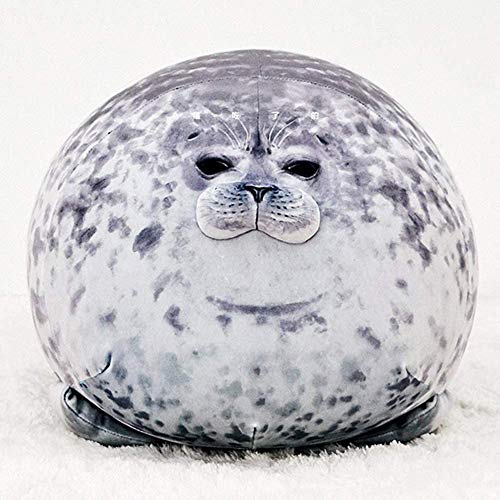 Yiyu 60cm cojín Animal de Sello, mollig Blob cojín Sello sellador algodón Lindo del Animal de la Almohadilla de Felpa cojín Amortiguador Trasero Junta Abrazado Soft cómodo x (Color : Gray)