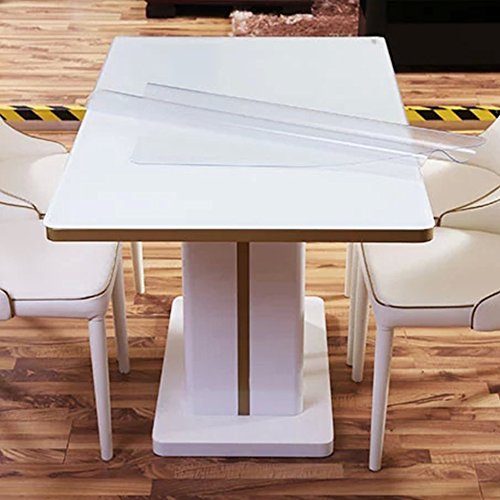 Yizunnu - Mantel protector de mesa de PVC transparente, suave e impermeable, de 1,5 mm, madera pvc, transparente, 60x120cm