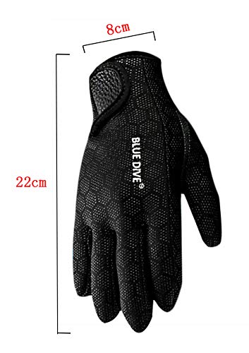 YJZQ Guantes de neopreno antideslizantes para buceo, 1,5 mm, guantes de buceo, natación, kayak, vela, surf, deportes acuáticos, guantes térmicos para hombres y mujeres, Mujer, color negro