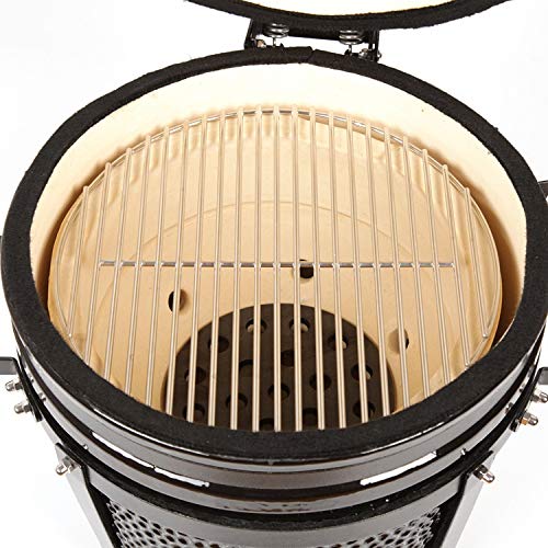 YNNI KAMADO TQ0015GR - Kamado de pie (15,6 pulgadas), color verde, barbacoa, cerámica, huevo, ahumador, TQ0015GR