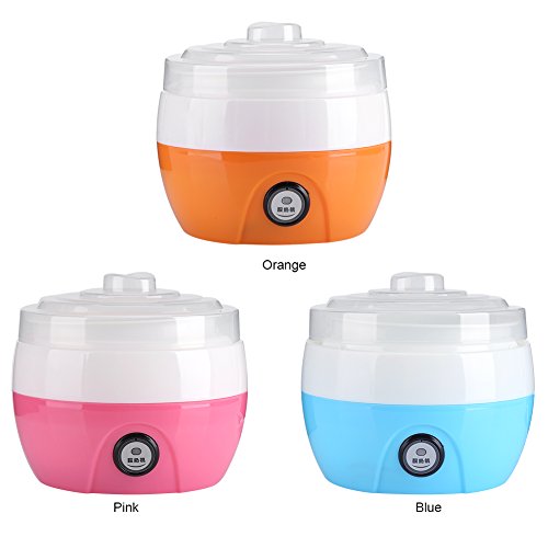 Yogurteras Electrica Automático Maquina para Hacer Yogur y Helado, Capacidad 1 Litro(Naranja)