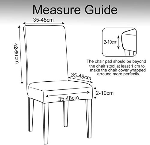 yokamira Fundas para Sillas de Comedor 6 Piezas [Updated Version], Fundas Protectoras para Sillas, Desmontable, Flexible y FÁCil de Limpiar,Adecuado para el Hogar, Restaurante, Bar, Etc.(Blanco)