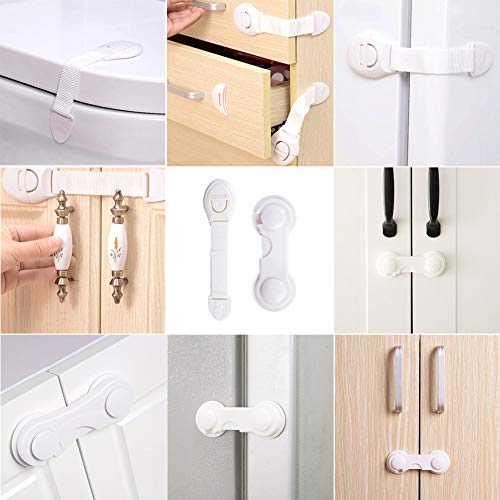 Yompz 40 Piezas Kit de Seguridad para Bebés, 6 Bebé de Seguridad Bloqueo, 6 Cerraduras de Cajón, 12 Protectores de Esquinas, 10 Protector de Enchufes, 4 Tope Clip Protector Puerta, 2 Tope de Puertas