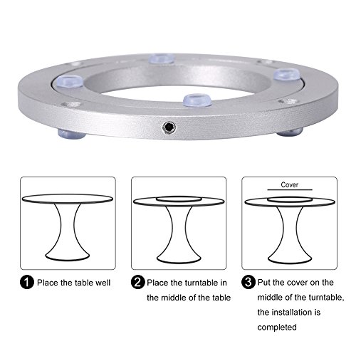 Yosoo - Base de escultura, rotación de mesa de 360 grados – Plato giratorio de aluminio como soporte para televisor, 4inch