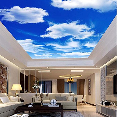 Yosot Techo De Nubes Del Cielo Azul Papel Pintado Murales De Pared Foto 3D De Rollos De Papel De Pared Decoración De Arte Papel pintados Para Techos De Salón Decoración -140Cmx100Cm