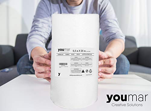 Youmar Solutions - Rollo De Plástico De Burbujas (0,5 Metro Ancho 25 Metros largo) Para Envolver Productos Frágiles En Transportes y Mudanzas. Alta Protección.Calidad Europea. (ESTANDAR)