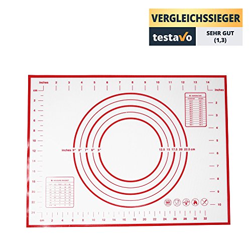 YourMate® | lámina para Hornear de Silicona Blanca de 40 x 30 cm| Apta para el Horno y con propiedades antiadherentes Cualquier Cocina, Hace innecesario el Uso de Aceite, espray y Papel de Hornear