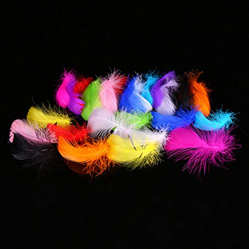 YouU 200 Plumas de Colores para Manualidades, Plumas, Boda, hogar, Fiesta, decoración (8-12cm)