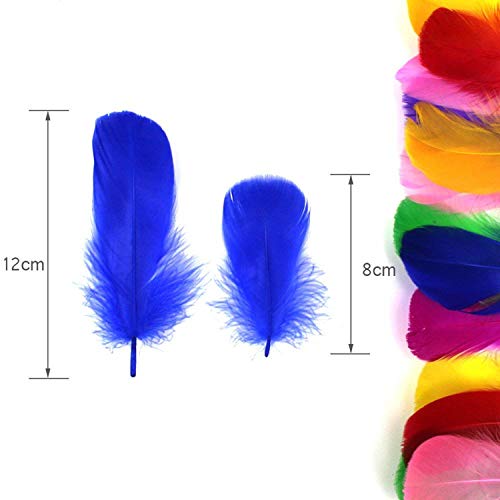 YouU 200 Plumas de Colores para Manualidades, Plumas, Boda, hogar, Fiesta, decoración (8-12cm)