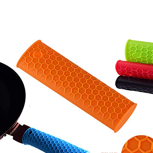 YouU 5 Pack Manija Caliente Antideslizante del silicón de la manija Potholder Cubierta del Manguito de la manija del sartén del Hierro Fundido, Anti Hot Antideslizante Olla de Mango