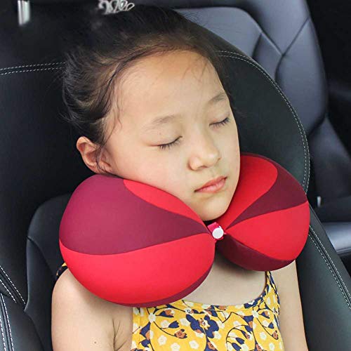 YOUXIWANG Almohada para El Cuello Soporte para La Cabeza del Hogar Viaje En Forma De U para Niños Regalo Newbron Sleeping Car Headrest Infant Baby Accessories Portable Amarillo