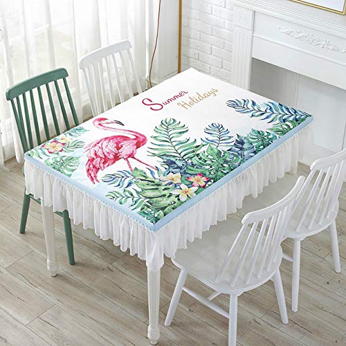 YOUYUANF Mantel Mantel Rectangular Mesa de Comedor Mantel salón Comedor Mesa Impermeable Moderno Mantel rectangularTigre piran flamenco120x60x25 cm