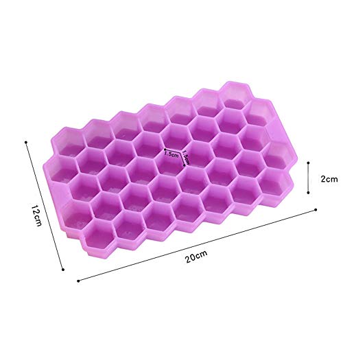 ysister 4 Piezas Bandeja de Hielo, Cubitera Hielo Silicona, Bandeja de Cubitos de Hielo con Tapa, Bandeja de Hielo de Silicona para Bebidas frías Whisky, cóctel, Jugo