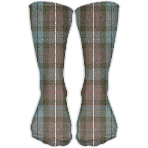 YuanHu Calcetines Fraser Hunting Weathered Tartan Unisex Deporte para Adultos al Aire Libre Medias de Tubo Largo sobre la Pantorrilla Calcetines (11.81in) Talla única