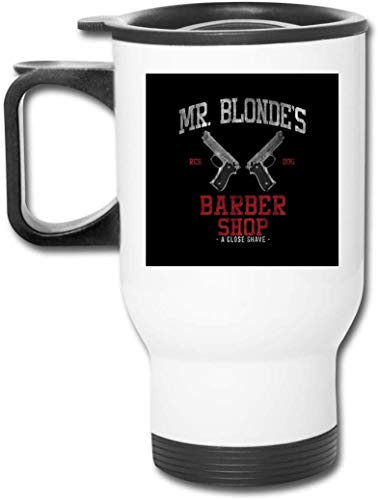 Yuanmeiju Mr Blondes Barber Shop Reservoir Dogs 14 Oz Stainl Tumbler Double Wall Vacuum Taza de café with Splash Proof Lid for Hot & Cold Drinks