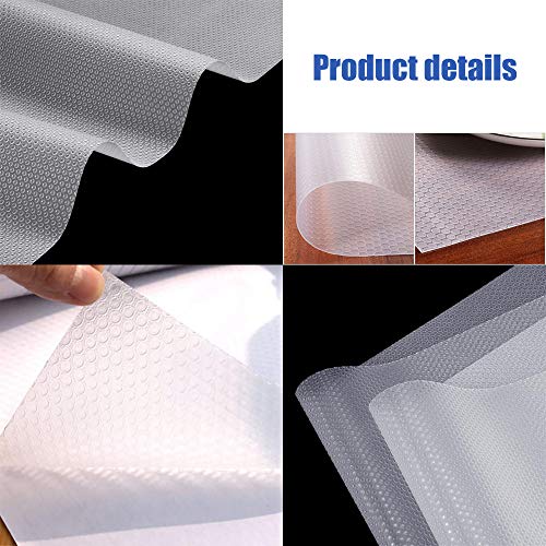 YUANXIA 4 pcs Multifuncional Bases Antideslizantes EVA - Alfombras de Refrigeradorde Silicona Ideal para Frigorífico, Mostrador de Cocina,Cajón, Comedor, 29 × 44CM (Transparente)