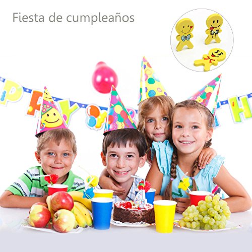 YueChen Emoji Emoticon lápiz Gomas borrar Lindos , Regalo de Regalo para la Fiesta de cumpleaños Fiesta de los niños recompensa Escolar Fiesta en el jardín (48)