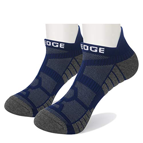 YUEDGE 5 Pares Unisex Calcetines de Deporte Low Cut para Hombre y Mujer Calcetines Cortos Transpirable, Tobilleros, Deportivos, Fitness, Tenis, Correr, Uso Diario (L)