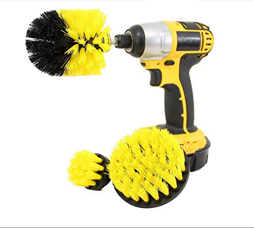 YUEMING 3 Piezas Drillbrush ,2" 3.5" 4" Cepillos para el Taladro, Depurador del Cepillo de Limpieza,para Limpiar Baño, Piso, Azulejo, Esquinas, Cocina, Lechada