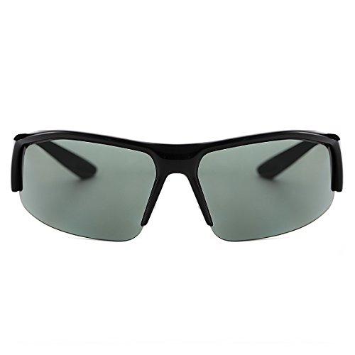 YUFENRA Gafas de Sol Deportivas Polarizadas Para Hombre Perfectas Para Esquiar Golf Correr Ciclismo TR90 Súper Liviana Para Hombre y Para Muje (marco negro/Lente G15 verde)