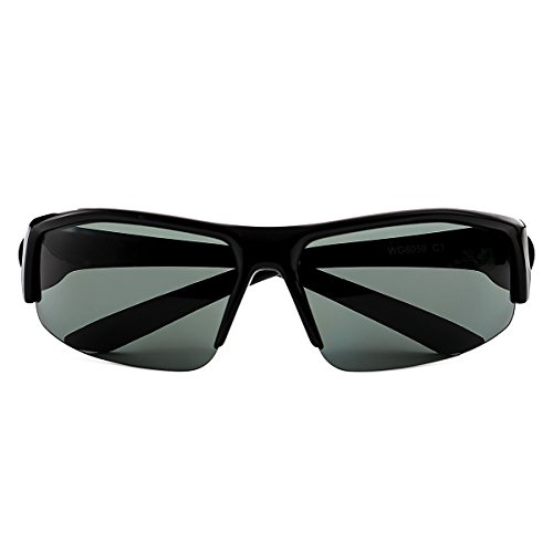 YUFENRA Gafas de Sol Deportivas Polarizadas Para Hombre Perfectas Para Esquiar Golf Correr Ciclismo TR90 Súper Liviana Para Hombre y Para Muje (marco negro/Lente G15 verde)