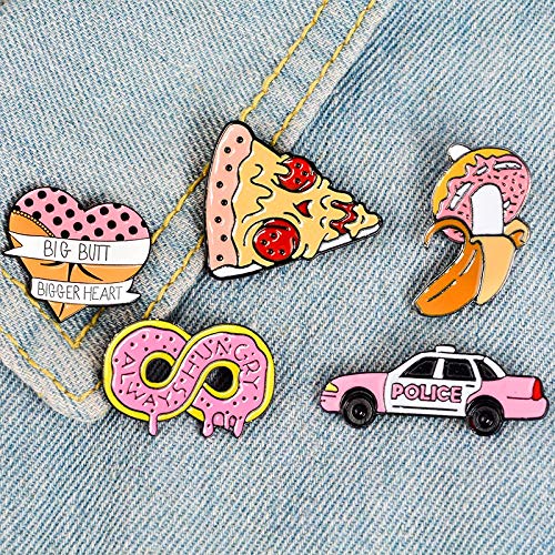 yuge Zombie Pizza Donut Hot Dog Banana Heart Butt Car Solapa Pin Broche 3