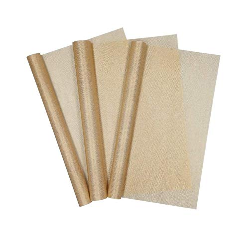 Yuhtech Papel de Horno, 3 Piezas 40 x 30cm Esterilla para Horno Reutilizable láminas para Hornear Papel para Horno Antiadherente