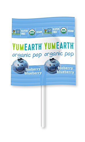 YumEarth - Piruletas Orgánicas de Frutas 8 sabores: Granada, Sandía, Fresa, Uva, Cereza, Melocotón, Frutos rojos y Mango - 100 unidades