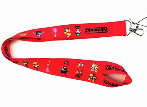 YUNMEI artículos hogar Mario Game 1 Piezas Venta Dibujos Animados Super Mario Bros Lanyard Llaves ID Teléfono Celular Cuello Correa Juguetes Acción De Juguete para Niños Regalo