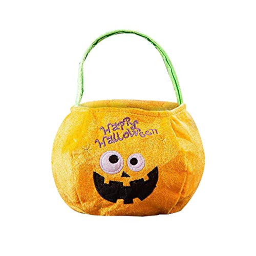 Yurgrt Bolsas de recuerdos de Halloween,cubos de dulces reutilizables con 6 impresiones diferentes,bolso de mano,bolsa de calabaza,no tejidos,bolsas de dulces,bolsa de calabaza estéreo de