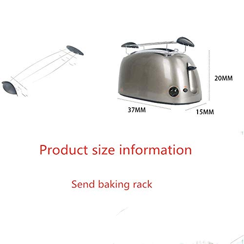 YWAWJ Tostadoras, Cocina de 2 rebanadas Tostadora compacta Inicio automático sandwichera 6-Speed ​​Control de Doble Lado Tostadora