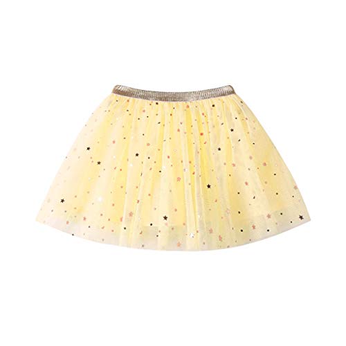 YWLINK Falda De Baile NiñA Moda Bebé NiñOs NiñAs Princesa Estrellas Lentejuelas Fiesta Baile Ballet Tutú Faldas Navidad/Halloween/Carnaval Ropa De Rendimiento Grupal NiñA De 2-7 AñOs