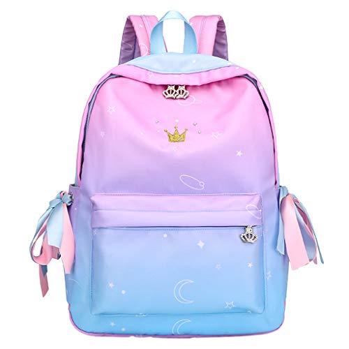 YWLINK Mochila Casual Del Totalizador Del Viaje Escolar De La Corona Del Diamante Artificial De La Moda De Las SeñOras Deportes Al Aire Libre Fiesta NiñA Regalo(Multicolor)