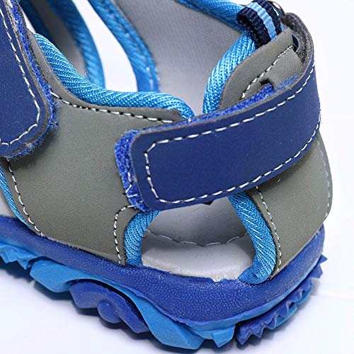 YWLINK Sandalias Deportivas NiñOs Zapatos para NiñOs Punta Cerrada Verano Playa Sandalias Zapatos,Zapatillas Antideslizante Fondo Blando Casuales(Azul,21EU)