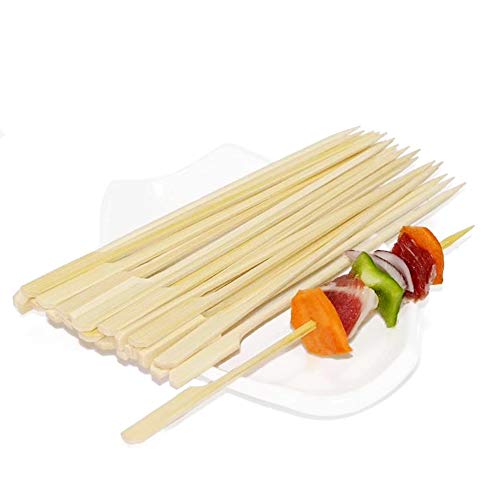 yyuezhi Brochetas Bambú Natural bambú Brochetas Brochetas de Madera Natural Brochetas de Cóctel Brochetas de Madera Pinchos de Fiesta de Palillos de Bambú para Pinchos de Barbacoa Brochetas Fondue