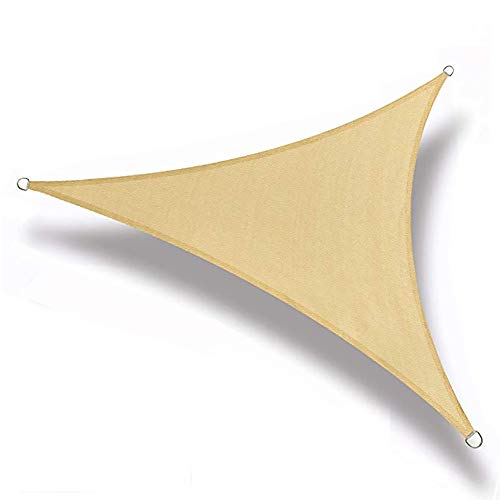 YYWJ Toldo triangular para toldo de jardín, 2 x 2 x 2 m, antiUV, con cuerda de viento, pantalla de vela portátil para exteriores, No nulo, Blanco, Tamaño libre