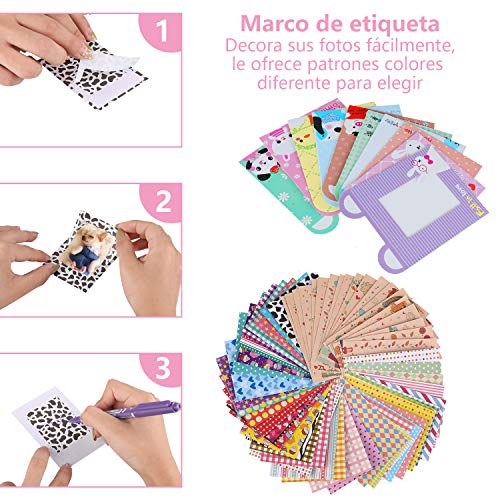 Zacro 14Pcs Accesorios Azules de Fujifilm para Instax Mini 8/8+/8s/9,Partes de Bolsa Almacenamiento,Álbum,filtros Coloridos,Marcos Diferentes,Pegatinas,etc