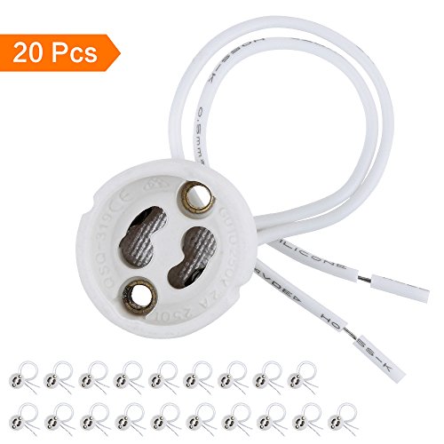 Zacro 20 Pieces/Pack Portalámparas Blancas para Bombillas GU-10