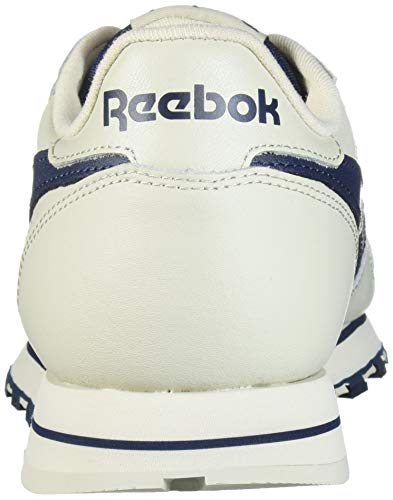 Zapatillas clásicas Reebok, en piel, para hombre., Multi (Alabastro/Azul Marino Universitario), 41.5 EU