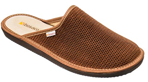 Zapatillas De Casa De Hombre Pantuflas Casa Hombre Suela De Memoria (44 EU, Marrón)