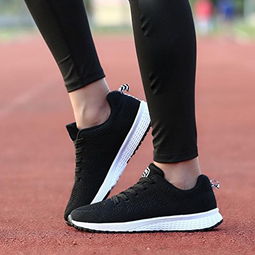 Zapatillas de Deporte para Mujer Otoño 2018 PAOLIAN Zapatos de Cordones Plano Dama Casual Deportivo Cómodo Moda Señora Senderismo Aire Libre y Deporte Calzado de Trabajo