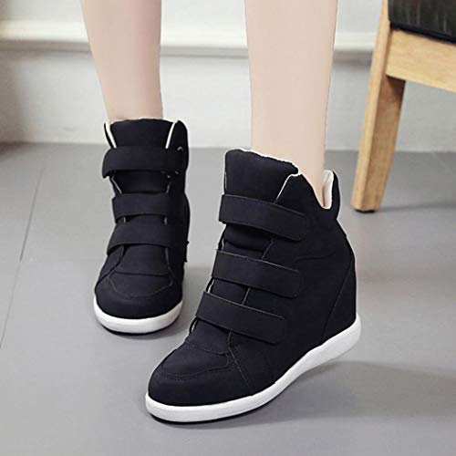 Zapatillas para Mujer Otoño Invierno 2018 Moda PAOLIAN Zapatos Plataforma Señora Botas Bajos Tacón cuña Casual Calzado de Dama Botines de Terciopelo Tallas Grandes