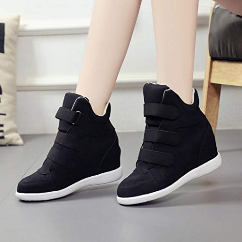 Zapatillas para Mujer Otoño Invierno 2018 Moda PAOLIAN Zapatos Plataforma Señora Botas Bajos Tacón cuña Casual Calzado de Dama Botines de Terciopelo Tallas Grandes